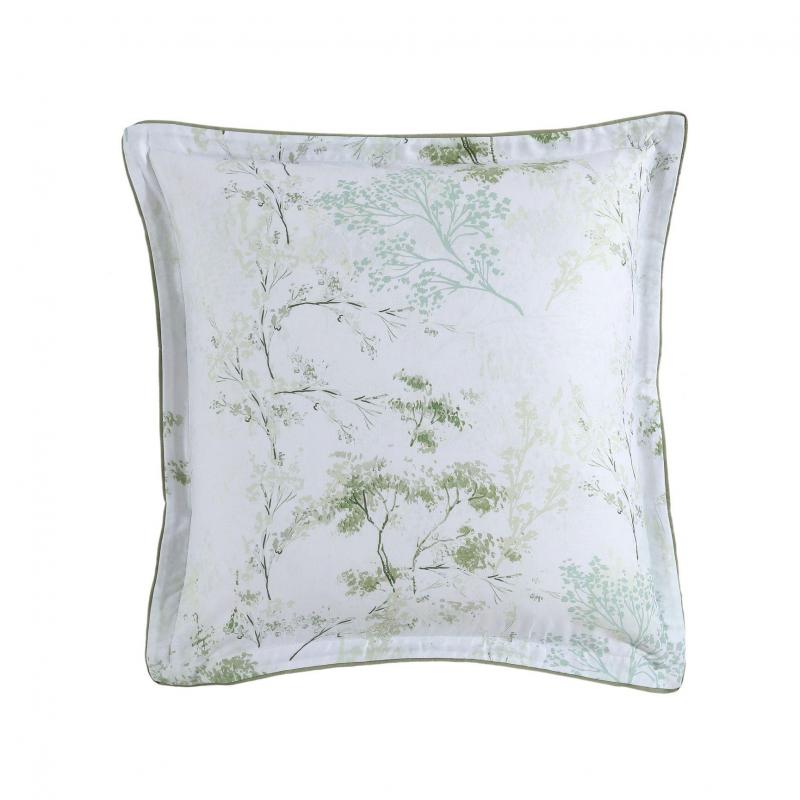 Private Collection Flinders Sage Printed Cotton Sateen European Pillowcase 65x65cm | Sage
